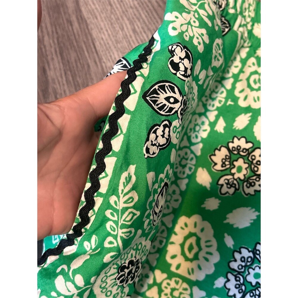 Zara Shorts Womens size Small Green Bandana Floral High Waisted Pull On - Picture 5 of 8